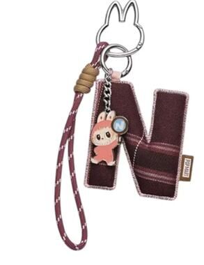 Pop Mart MONSTERS LABUBU Pin for Love Keychain Pendant, LETTER N Bag Charm, NEW